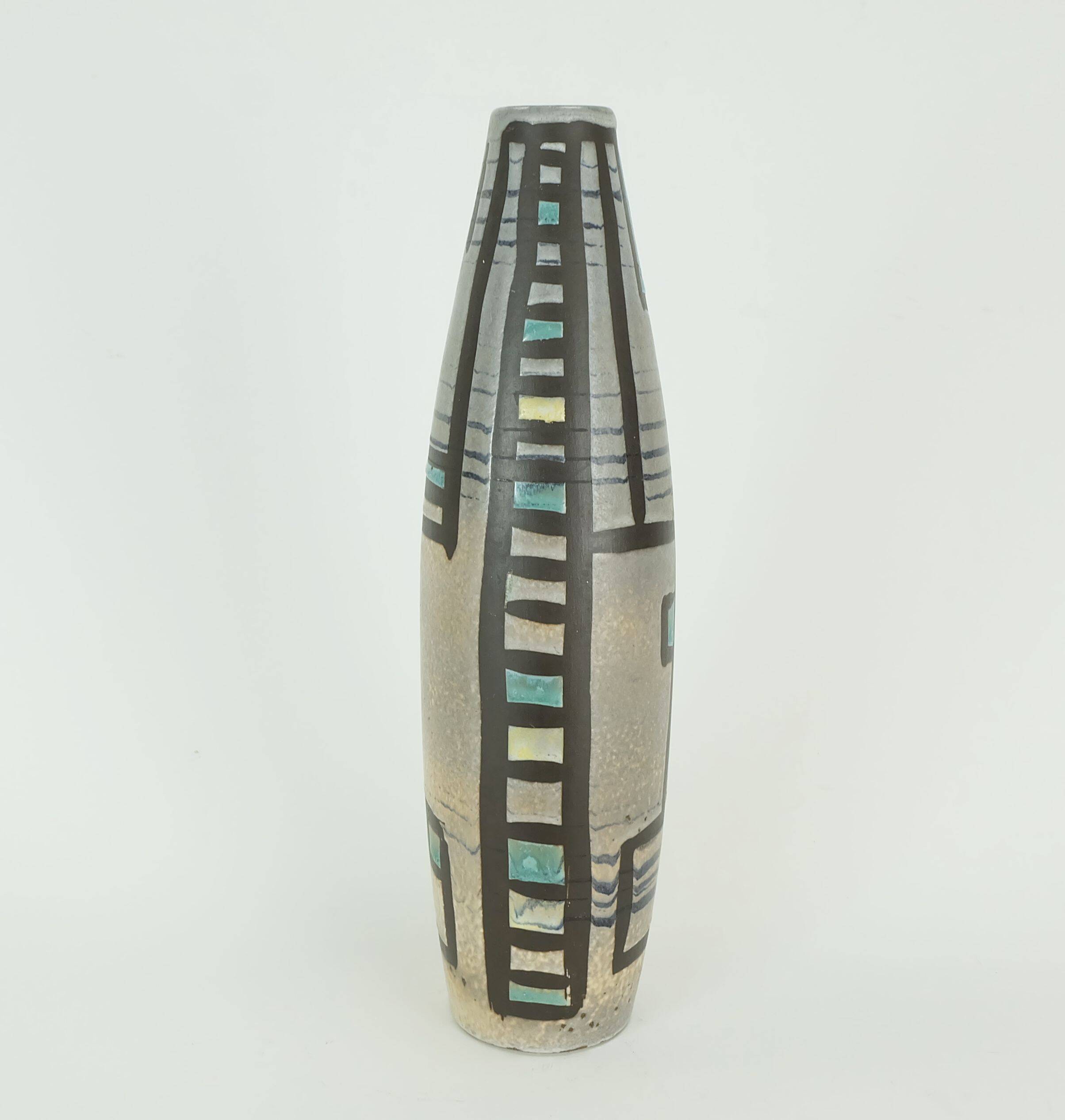 Elegant mid century modern marei ceramic vase late 1950s model 123 32