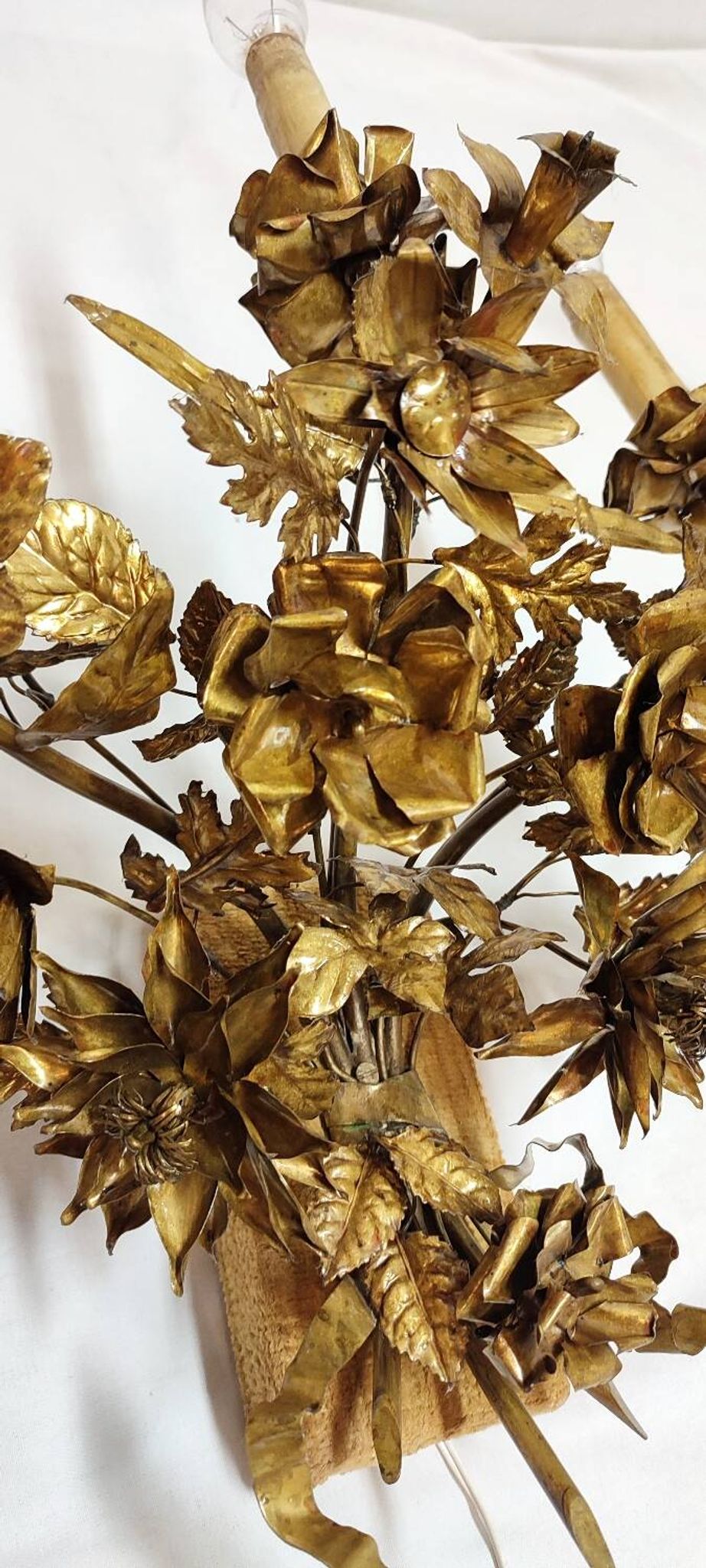 Pair of brass appliques. France, 1960s.