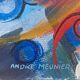 Abstract painting signed by André Meunier, modernist, design.
