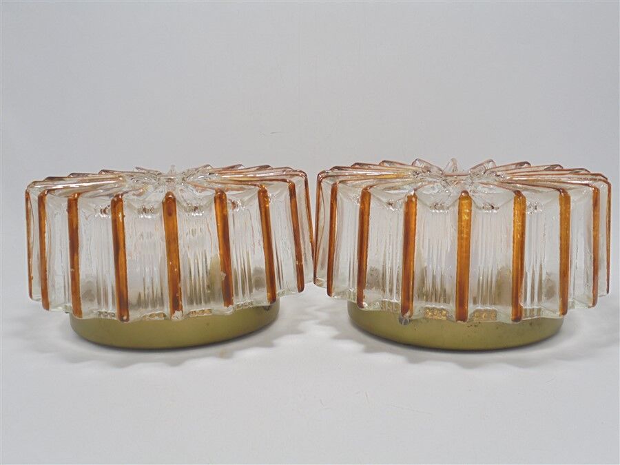 Pair of ceiling lamps