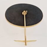 Mid century vanity brass  table mirror von vereinigte werkstätten münchen germany 1960s