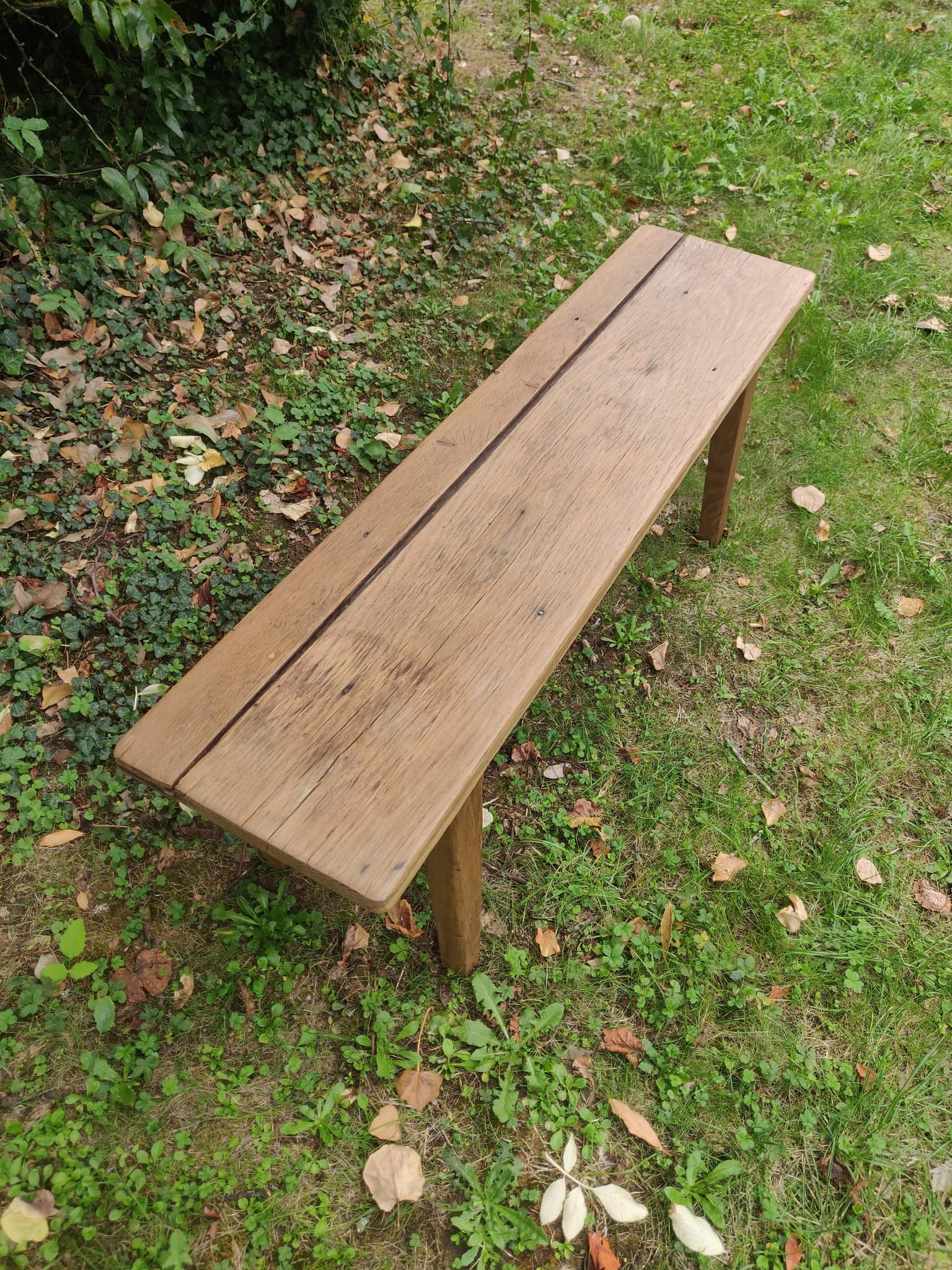 Antique oak bench