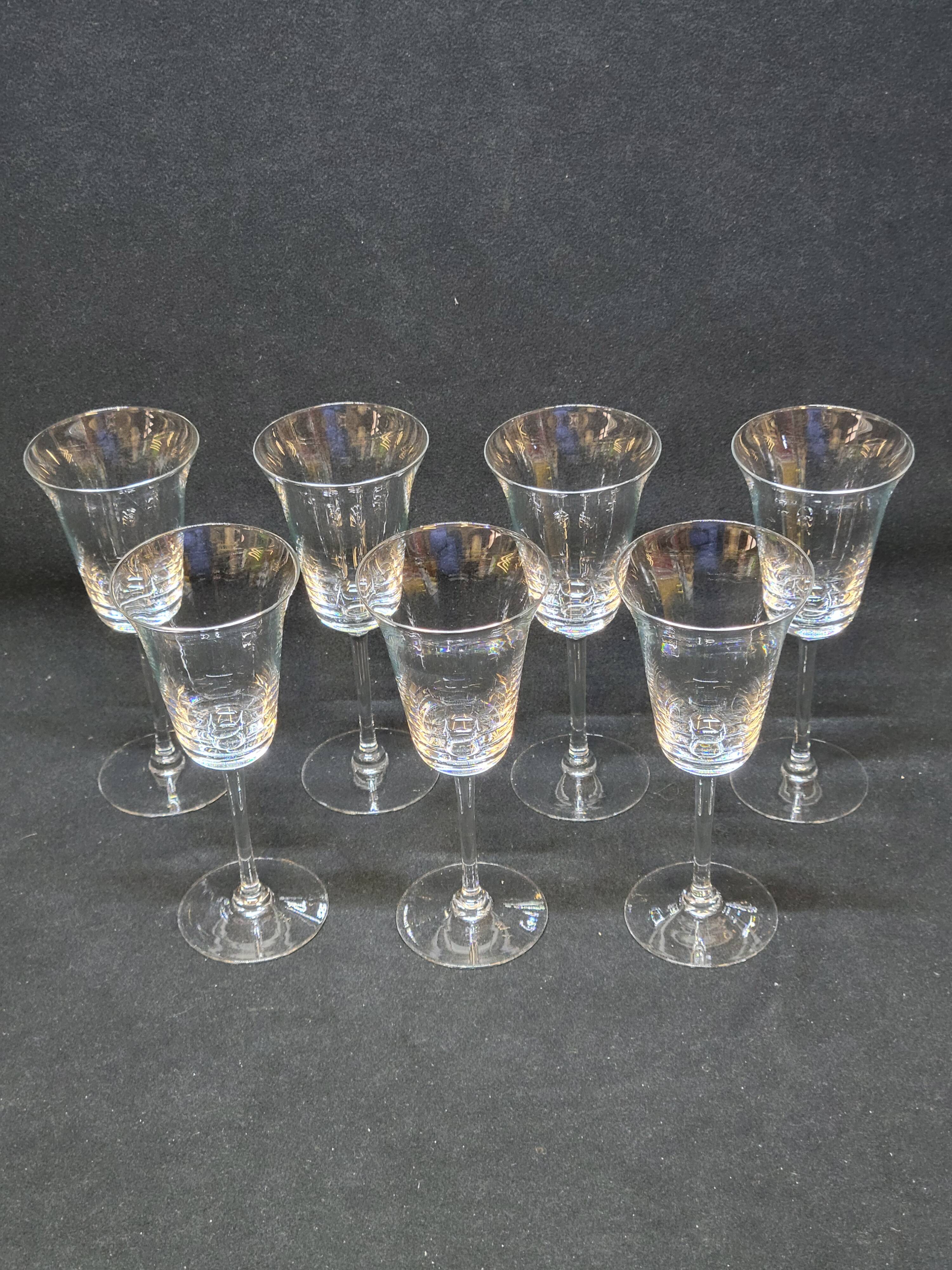 7 Baccarat Crystal Port or White Wine Glasses? / Saint Louis?
