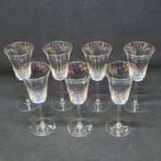 7 verres à porto ou vin blanc en cristal Baccarat ou Saint louis