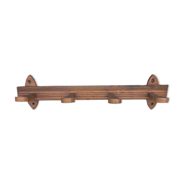Wooden wall coat rack, vintage wall coat rack, entrance hall