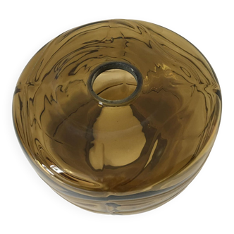 Amber thick glass globe