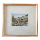 André Duculty (1912-1990) Watercolor on paper "Pont de la Sorgues, in Versols-Lapeyre" Signed below