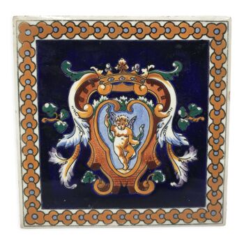 Dessous-de-plat en faïence de gien