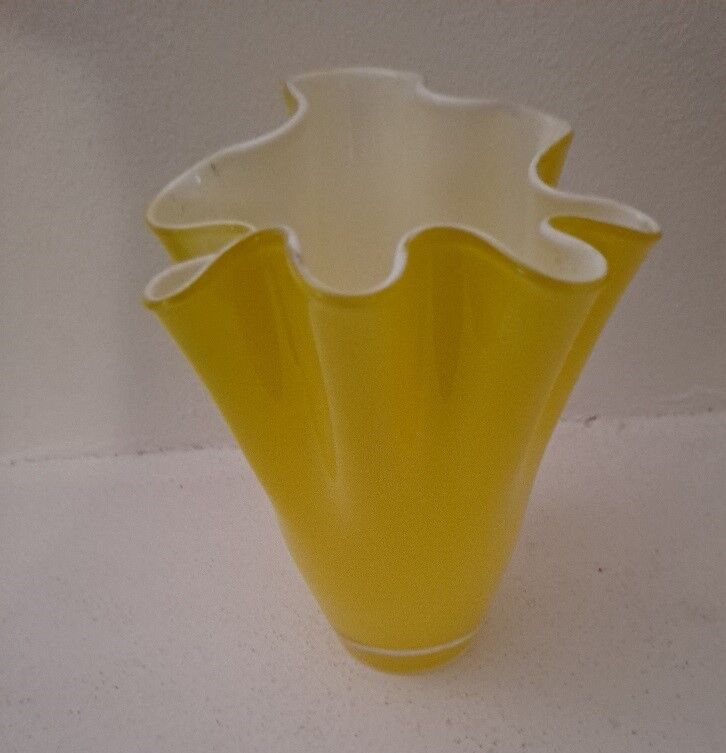 Vintage Yellow Murano Vase