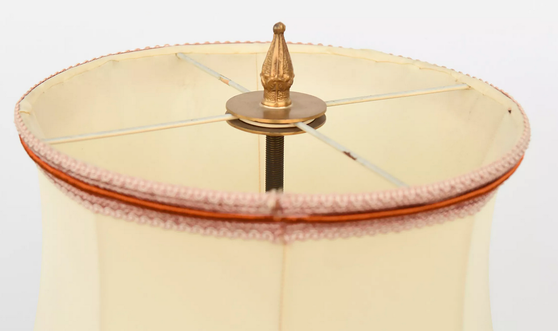 Porcelain vase mounted in lamp