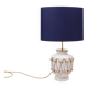 Ceramic lamp, new electrical system and lampshade.