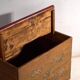 Antique Chinese chest with painted flowers in elm – China, circa 1900
