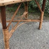Vintage rattan coffee table