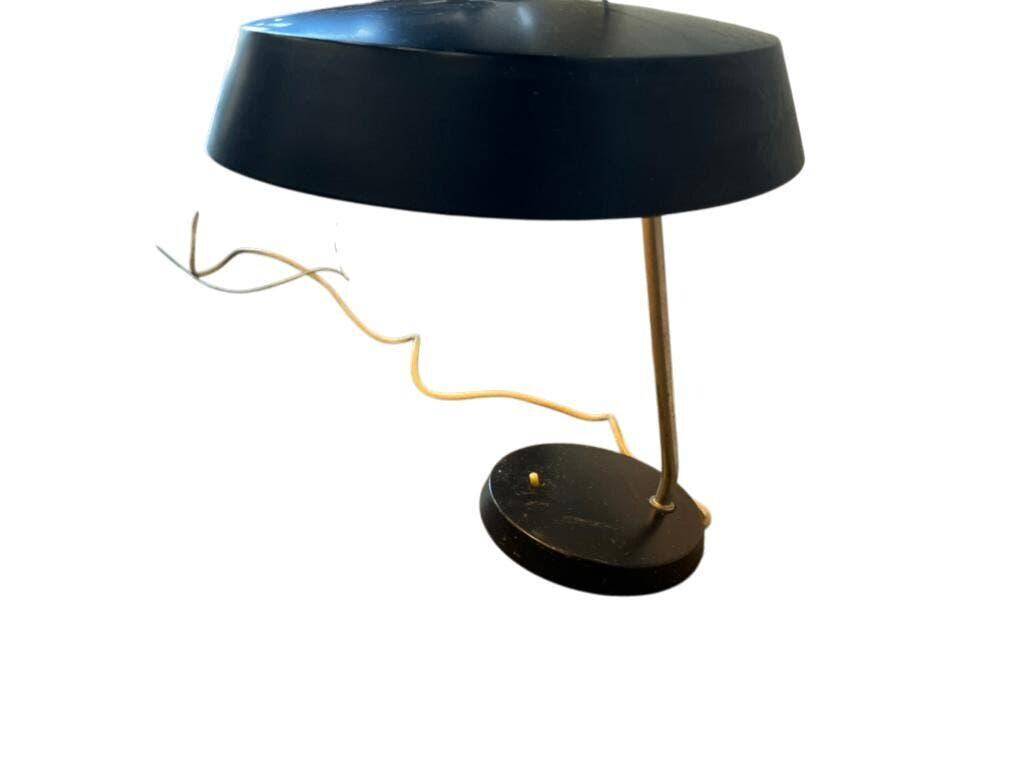 Lampe de table/de bureau vintage noire VEB Narva