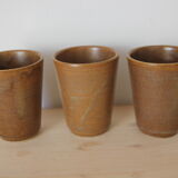 Set of 3 Digoin sandstone glasses