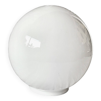 Vintage white opaline ball globe - 28 cm