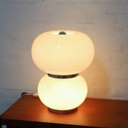 Murano pulegoso glass double shade table lamp Mazzega 1970s