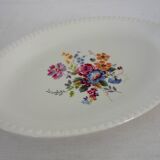 Serving dishes with floral decoration, vintage Luneville FG