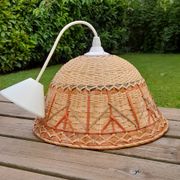 Suspension bell in rattan 3 colors, bohemian spirit seventies6