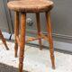 Pair of vintage rustic stools