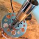 Art deco lamp / glass shade from the 1960s / ceiling pendant lamp for home decor
