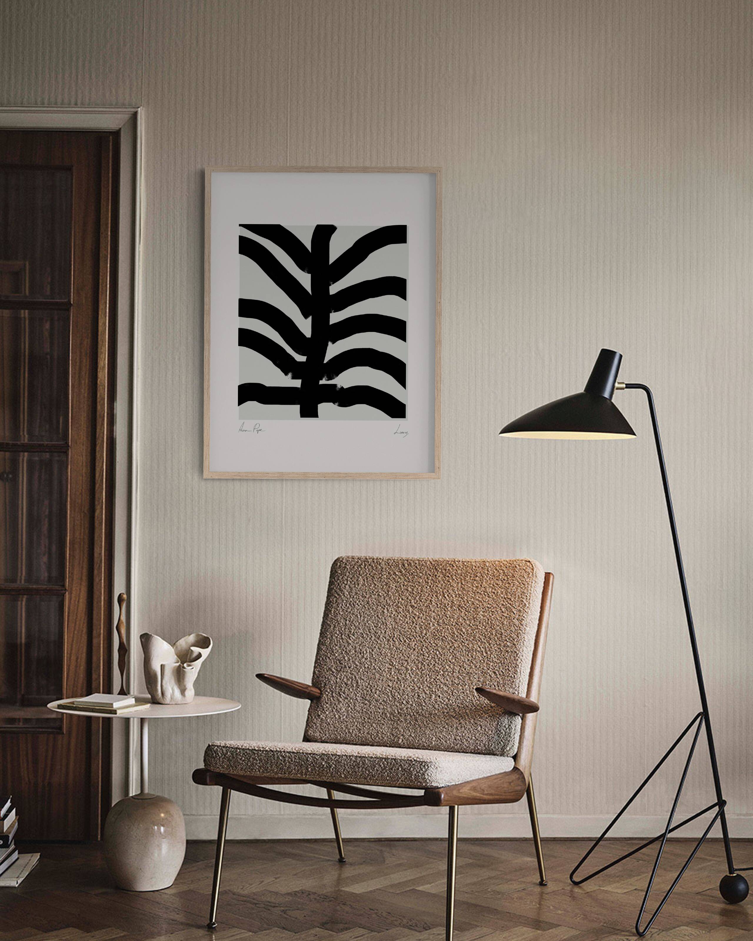 Abstract black lines giclee print, 50x70cm