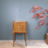 Marquetry bedside table