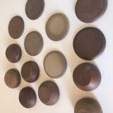 Vintage ceramic sandstone cups and cups Roger Jacques