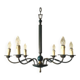Vintage neoclassical style column chandelier 50s