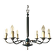 Vintage neoclassical style column chandelier 50s