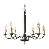 Vintage neoclassical style column chandelier 50s