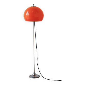 Mushroom floor lamp with adjustable orange shade
