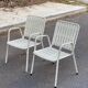2 white emu rio garden armchairs with armrests
