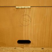 Wooden buffet TV in yew Abbey Craft Mid-Century Modern Sheraton details