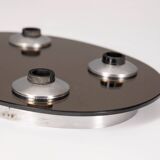 Applique plafonnier vintage années 60 en verre 4 lumieres design italien