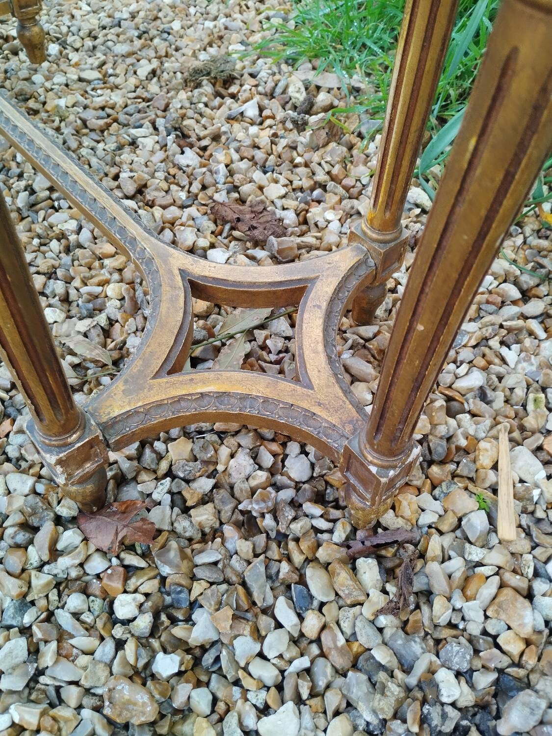 Louis XVI style gilded wood piano bench