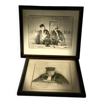 Set of two Lithographs Honoré Daumier