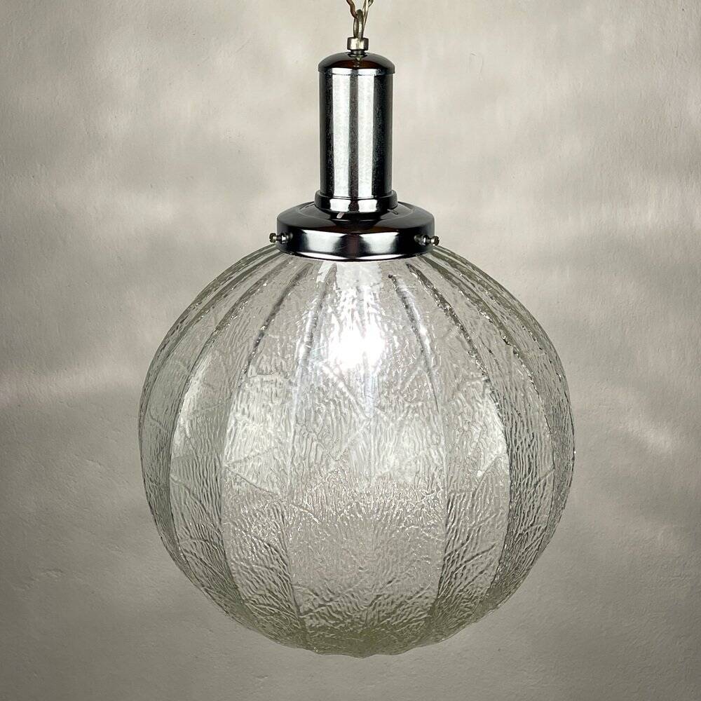 Mid-century glass pendant lamp, Italy, 1960s
