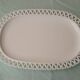 Plat en opaline blanche