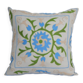 Housse de coussin brodée vintage 41x41 cm