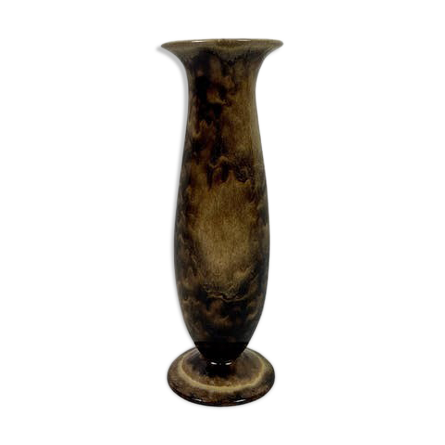 Vintage brown ceramic vase