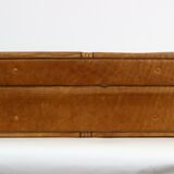 Set three vintage leather suitcases