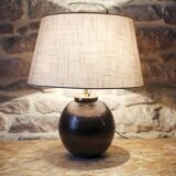Ceramic ball lamp base signed Guérin