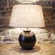 Ceramic ball lamp base signed Guérin
