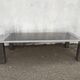 Table basse vintage chrome verre circa 1970