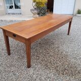 Old farmhouse table in oak and beech 19th