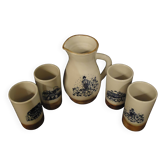 Service à orangeade ou à cidre, en grés, Poterie de la Colombe