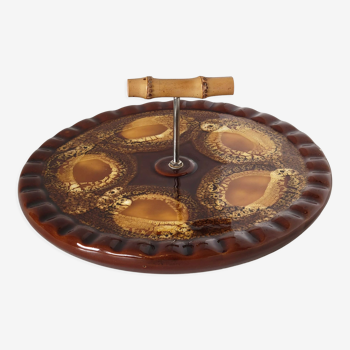 Vallauris vintage ceramic cheese platter