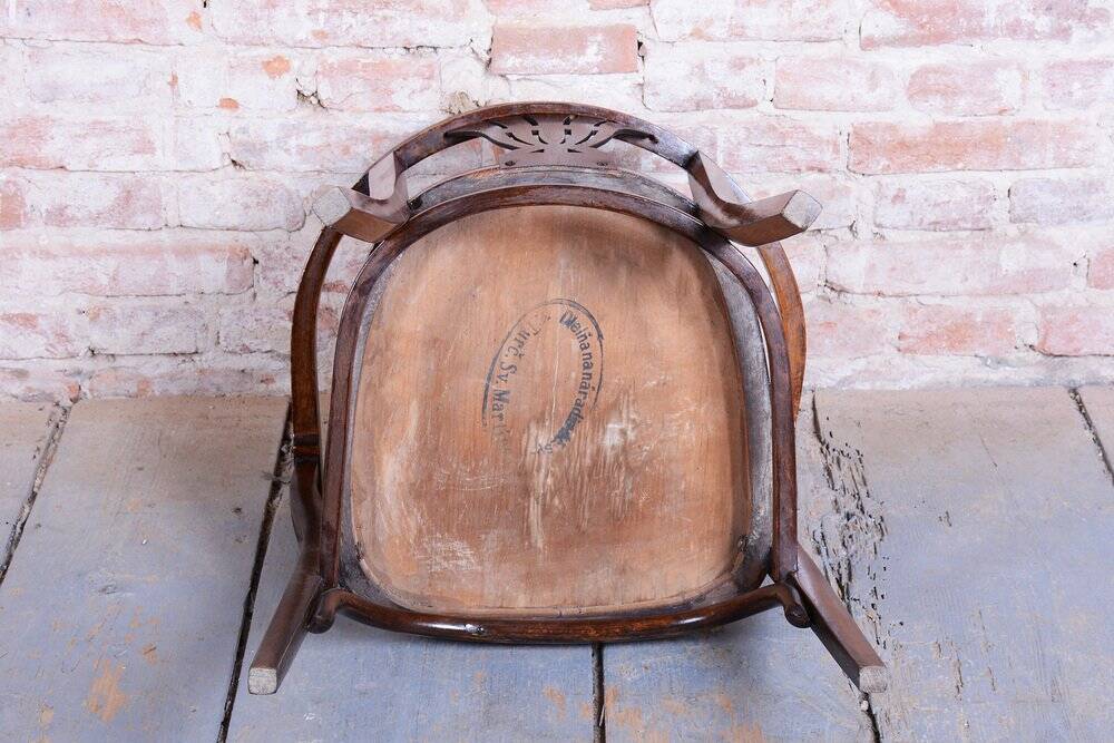 Art Deco Beech Armchair from Fischel, Slovakia, 1900s