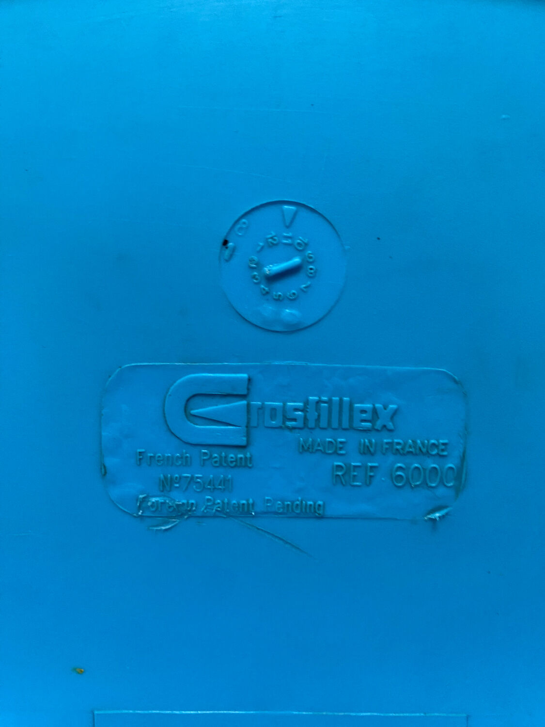 Duo of vintage Grofilex blue nursery children's chairs